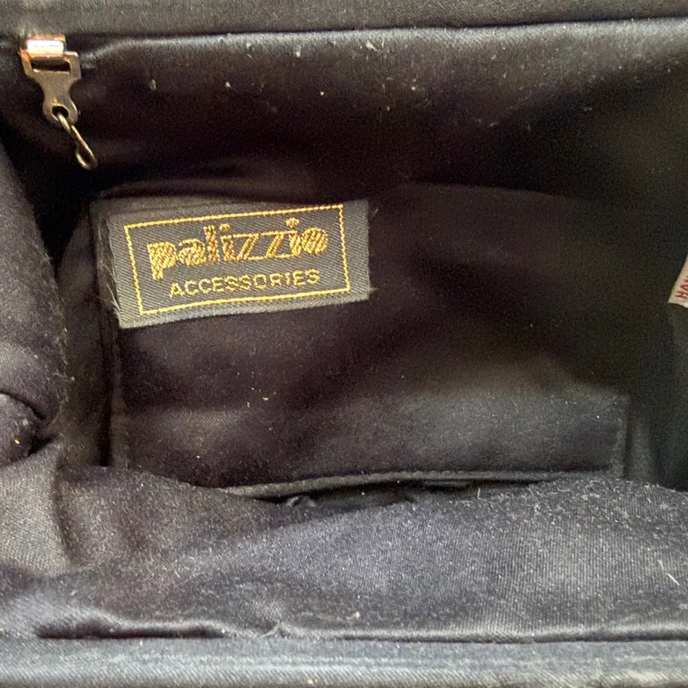 Vintage Palizzio Kiss Lock‎ Multicolor Beaded Evening Clutch